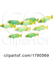 Poster, Art Print Of Schooling Fish