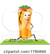 Yoga Burrito Food Mascot