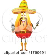 Cowboy Bandito Papaya Food Mascot