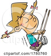 Cartoon Girl Swinging