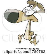 Poster, Art Print Of Cartoon Dog Running Upright
