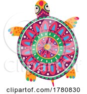 Poster, Art Print Of Colorful Mexican Themed Turtle
