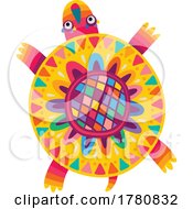 Poster, Art Print Of Colorful Mexican Themed Turtle