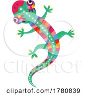 Poster, Art Print Of Colorful Mexican Themed Gecko Lizard