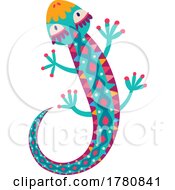 Poster, Art Print Of Colorful Mexican Themed Gecko Lizard