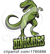 Poster, Art Print Of T Rex Over Dinosaurs Text