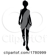 Poster, Art Print Of Woman Walking Front Silhouette