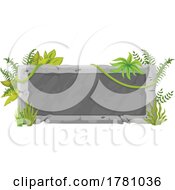 Stone Tablet Sign And Foliage by Vector Tradition SM