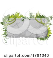 Stone Tablet Sign And Foliage