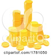 Poster, Art Print Of Stacks Of Gold Coins