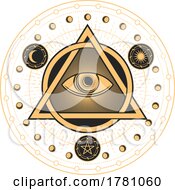 Poster, Art Print Of Prediction All Seeing Eye In A Pyramid
