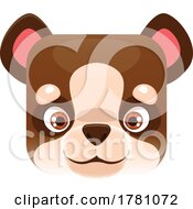 Bear Kawaii Square Animal Face Emoji Icon Button Avatar by Vector Tradition SM