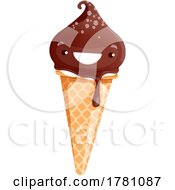 Poster, Art Print Of Happpy Chocolate Dipped Ice Cream Cone