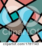 Poster, Art Print Of Abstract Stained Glass Window Styled Pattern Background