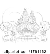 Poster, Art Print Of Children Admiring A Ship Model In A Musem