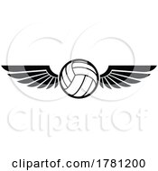 Poster, Art Print Of Winged Volleyball Design