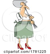 09/14/2022 - Cartoon Female German Oktoberfest Clarinet Musician