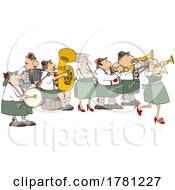 Cartoon German Oktoberfest Band