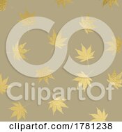 Poster, Art Print Of Gold Foil Leaf Pattern Background