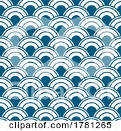 Poster, Art Print Of Flat Japenese Wave Style Pattern Background