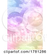 Poster, Art Print Of Cotton Candy Clouds Background With Sparkles