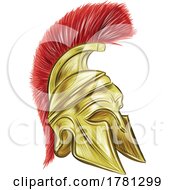 Poster, Art Print Of An Illustration Of A Gladiator Helmet