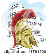 Poster, Art Print Of Centurion Roman Soldier With Colosseum