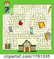 Maze Of A Boy To School