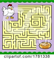 Poster, Art Print Of Maze Of A Chicken To A Nest