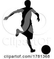 Poster, Art Print Of Black Woman Soccer Football Player Silhouette
