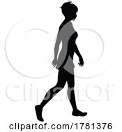 Poster, Art Print Of Woman Walking Silhouette