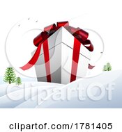 Poster, Art Print Of Big Gift Huge Present Box Christmas Prize Concept