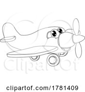 Poster, Art Print Of Aeroplane Cartoon Coloring Book Plane Airplane