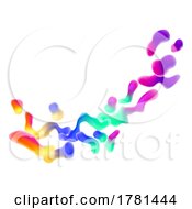 Rainbow Neon Color Lava Abstract Background