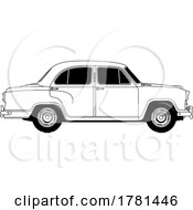 Black And White Morris Oxford Car by Lal Perera
