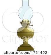 Antique Lamp WIth A Short Chimini by Lal Perera