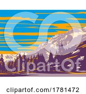Phipps Peak In The Sierra Nevada West Of Emerald Bay And Lake Tahoe California WPA Poster Art