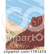 The Great Arch in Zion National Park Along the Zion Mt Carmel Highway in Springdale Utah WPA Poster Art by patrimonio #COLLC1781474-0113