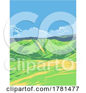 09/23/2022 - Kankoka Hills Or Kangkoka Hills In Abihilan Candijay Bohol Philippines WPA Poster Art
