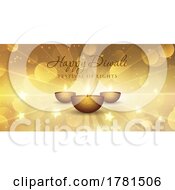 Poster, Art Print Of Elegant Gold Diwali Banner Design