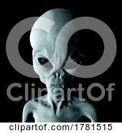 3D Alien Type Creature On A Black Background