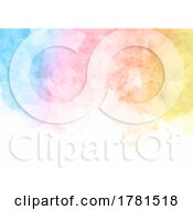 Poster, Art Print Of Hand Painted Watercolour Background With Pastel Colours