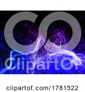 Poster, Art Print Of 3d Abstract Cyber Particles Background Design