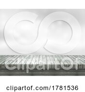 Poster, Art Print Of 3d Old Wooden Table On A Defocussed Background