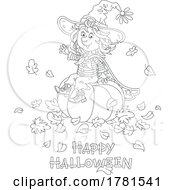 Poster, Art Print Of Black And White Happy Halloween Greeting