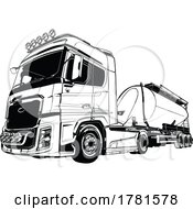 Poster, Art Print Of Truck With Tank Trailer