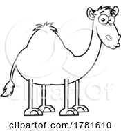 Cartoon Black And White Camel