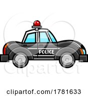 Poster, Art Print Of Cartoon Police Car