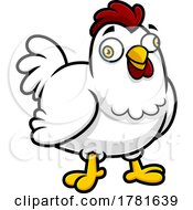 Cartoon Crazy Chicken