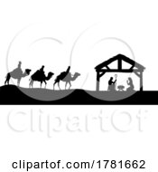 Poster, Art Print Of Christmas Nativity Scene Silhouette